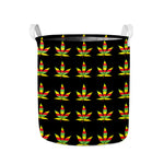 Rasta Flag Pattern Print Collapsible Laundry Basket