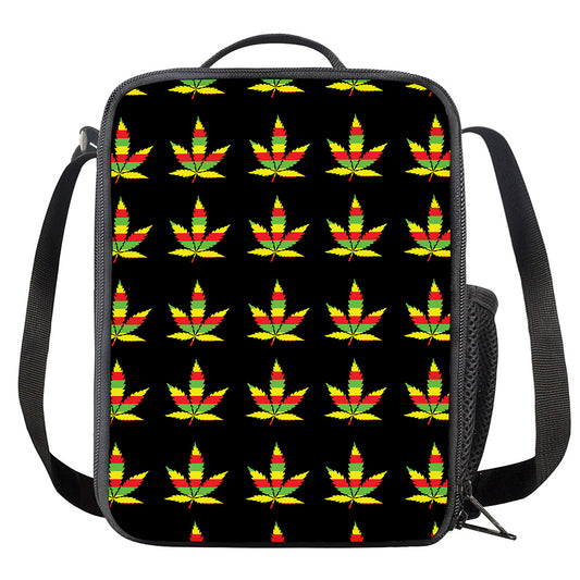 Rasta Flag Pattern Print Crossbody Lunch Bag