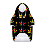 Rasta Flag Pattern Print Dog Zip Up Hoodie