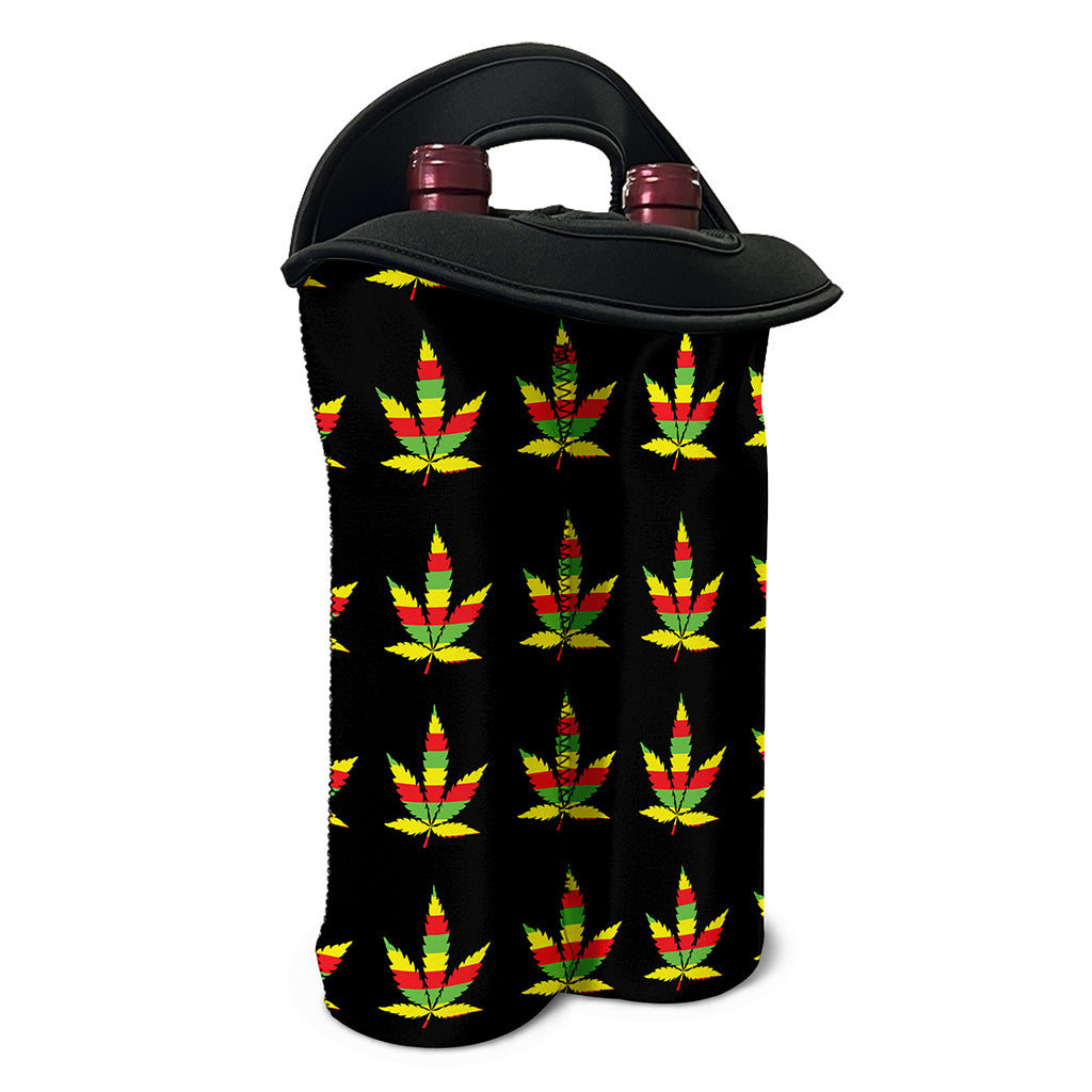 Rasta Flag Pattern Print Double Neoprene Wine Tote