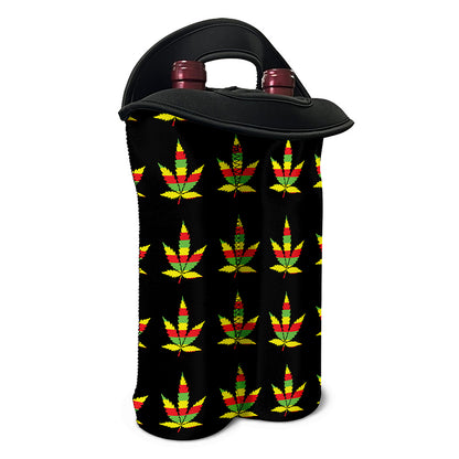 Rasta Flag Pattern Print Double Neoprene Wine Tote