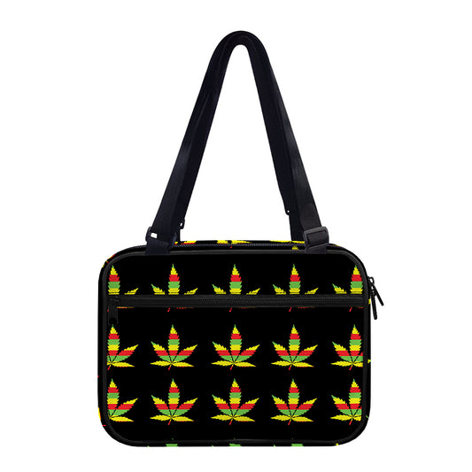 Rasta Flag Pattern Print Double Strap Bible Bag