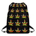Rasta Flag Pattern Print Drawstring Backpack
