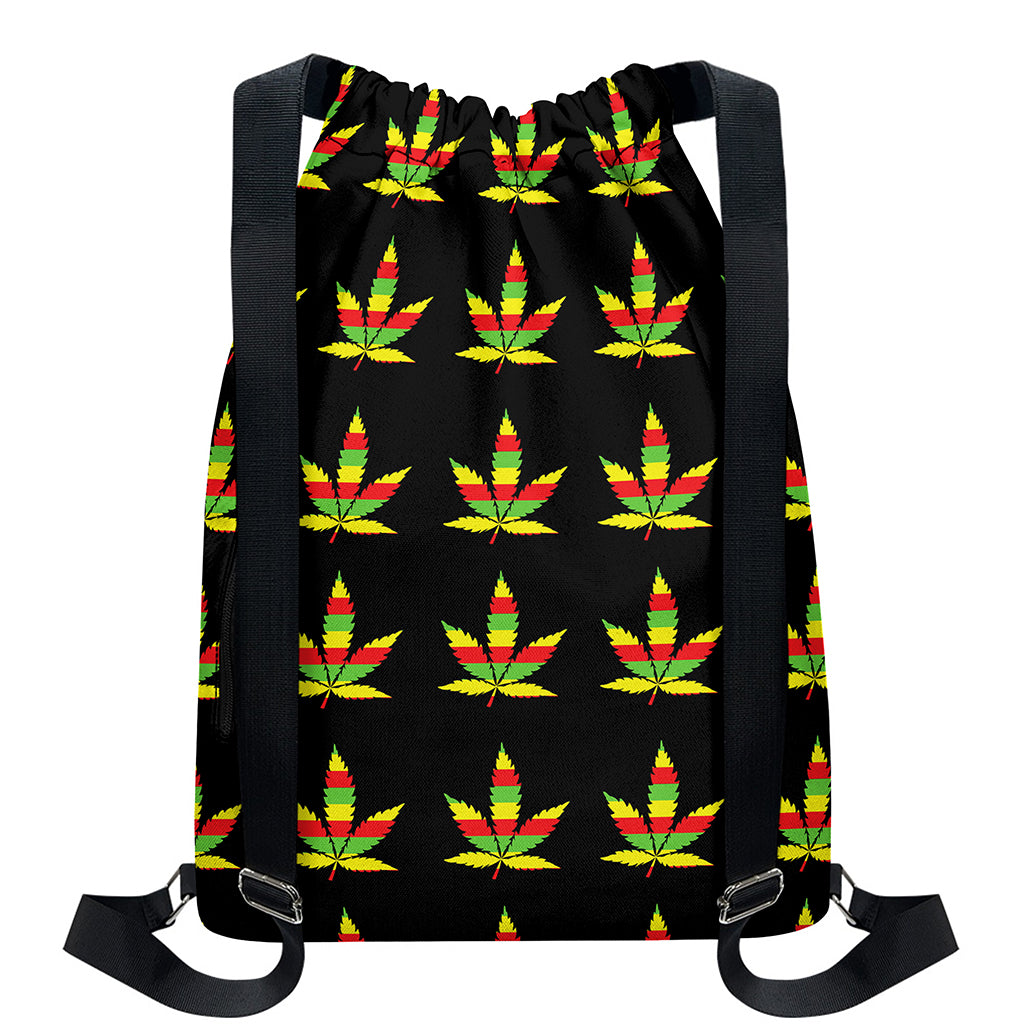 Rasta Flag Pattern Print Drawstring Backpack