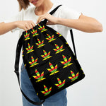 Rasta Flag Pattern Print Drawstring Backpack