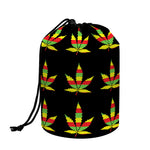 Rasta Flag Pattern Print Drawstring Makeup Bag