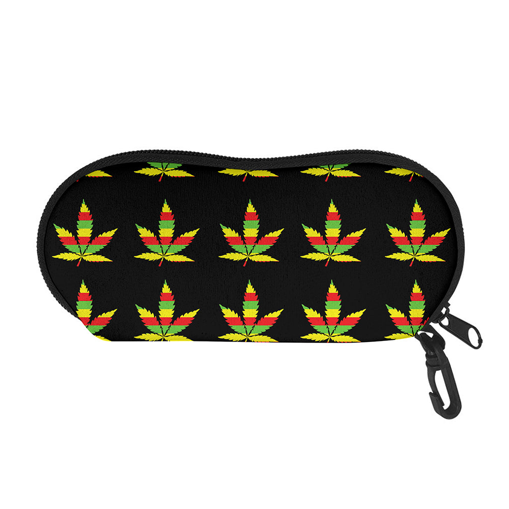 Rasta Flag Pattern Print Glasses Case