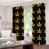 Rasta Flag Pattern Print Grommet Curtains