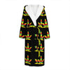 Rasta Flag Pattern Print Hooded Bathrobe