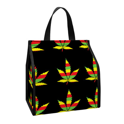 Rasta Flag Pattern Print Insulated Lunch Tote