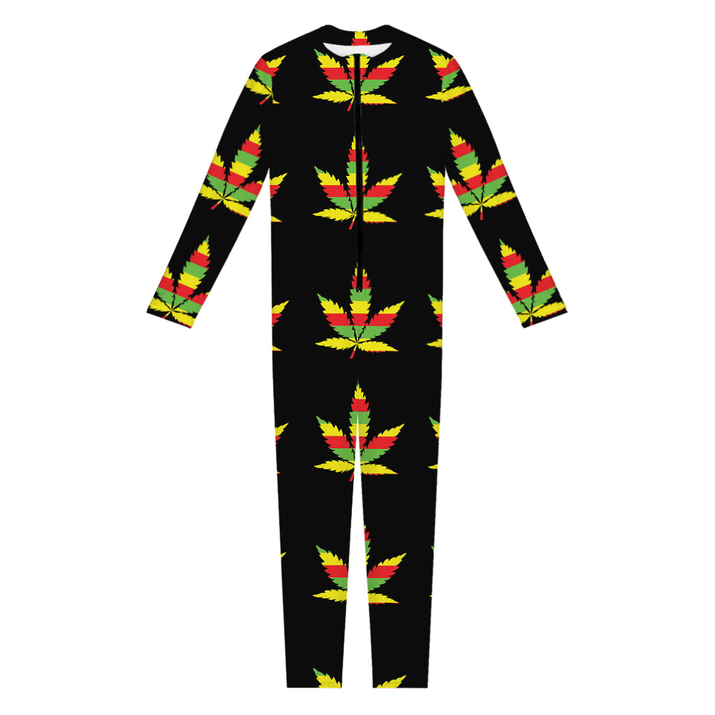 Rasta Flag Pattern Print Jumpsuit