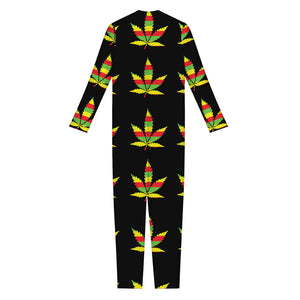 Rasta Flag Pattern Print Jumpsuit