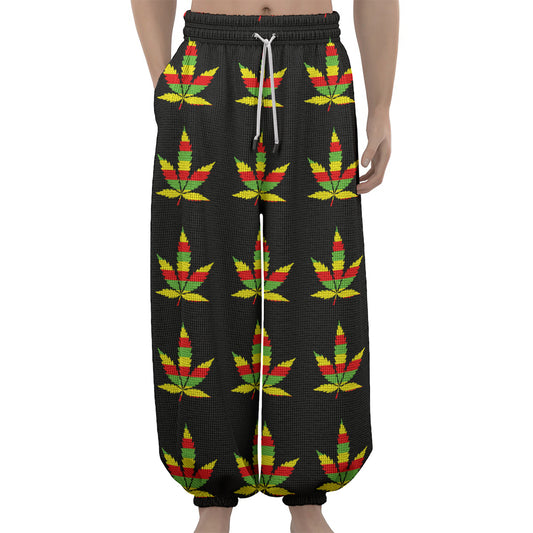 Rasta Flag Pattern Print Lantern Pants