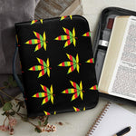 Rasta Flag Pattern Print Leather Bible Cover