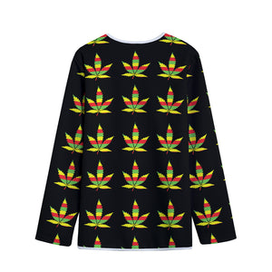 Rasta Flag Pattern Print Long Sleeve Short Coat