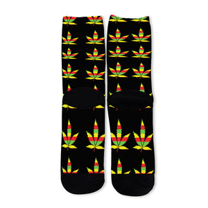 Rasta Flag Pattern Print Long Socks