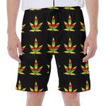 Rasta Flag Pattern Print Men's Beach Shorts