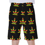 Rasta Flag Pattern Print Men's Beach Shorts