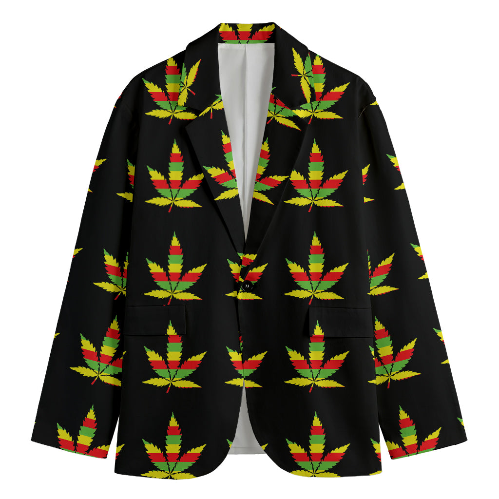 Rasta Flag Pattern Print Men's Blazer