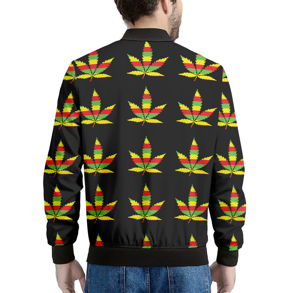 Rasta Flag Pattern Print Men's Bomber Jacket