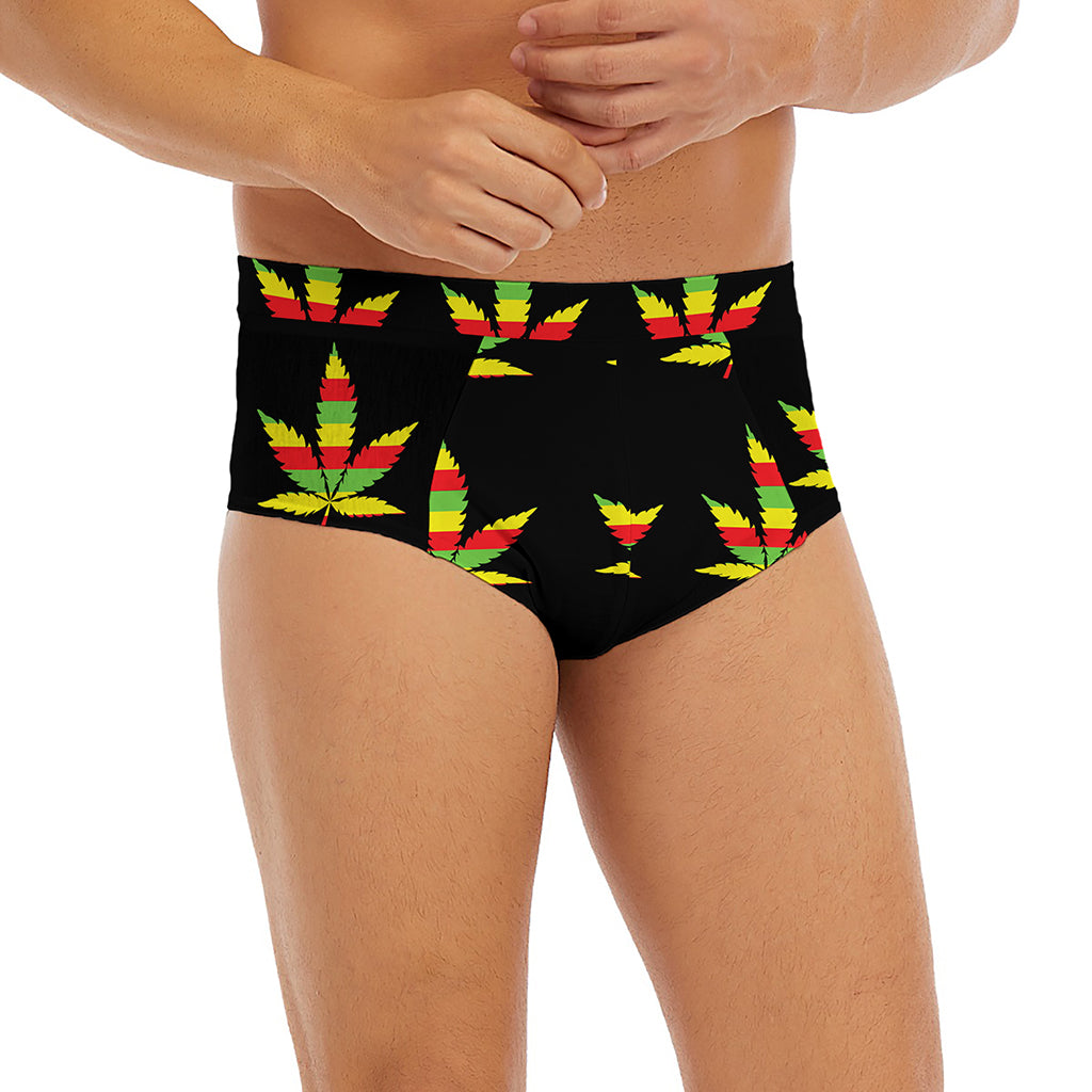 Rasta Flag Pattern Print Men's Briefs