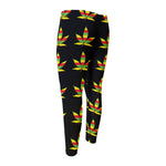 Rasta Flag Pattern Print Men's Compression Pants