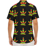 Rasta Flag Pattern Print Men's Deep V-Neck Shirt