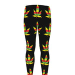 Rasta Flag Pattern Print Men's leggings