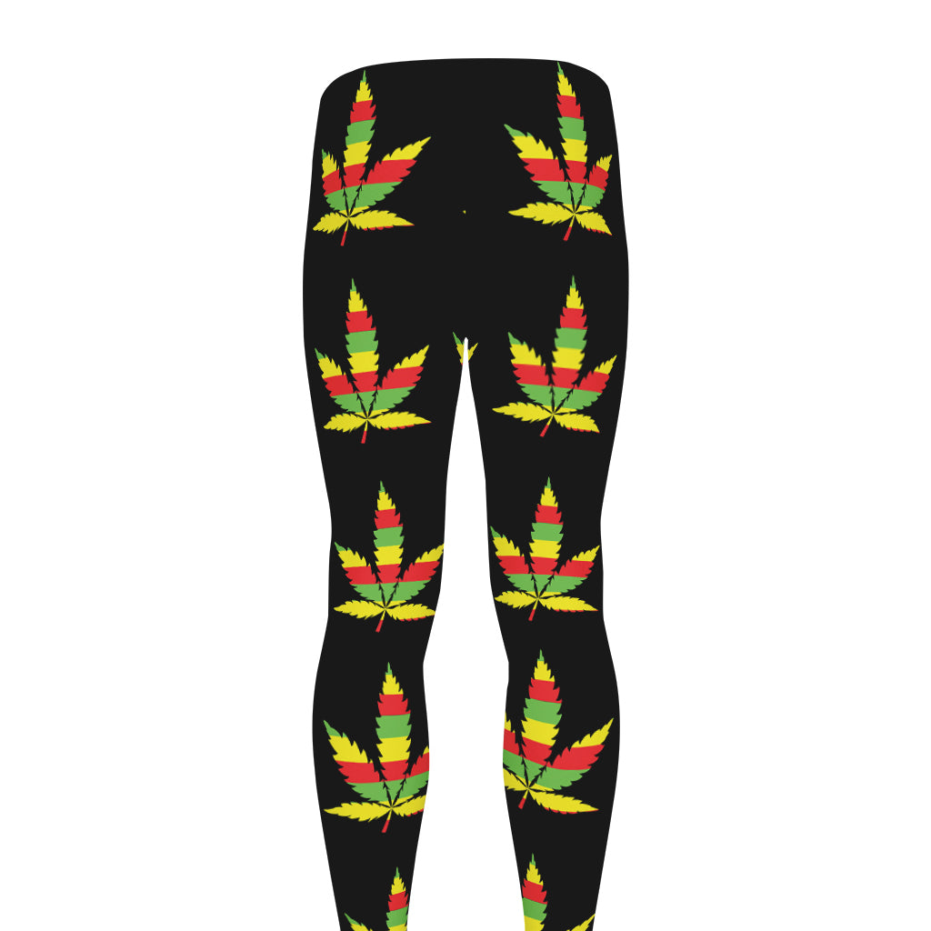 Rasta Flag Pattern Print Men's leggings