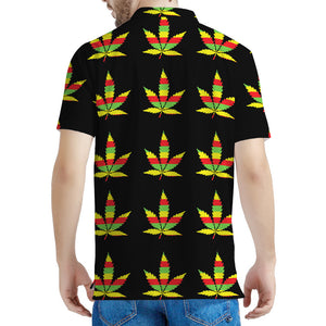 Rasta Flag Pattern Print Men's Polo Shirt