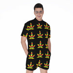 Rasta Flag Pattern Print Men's Rompers