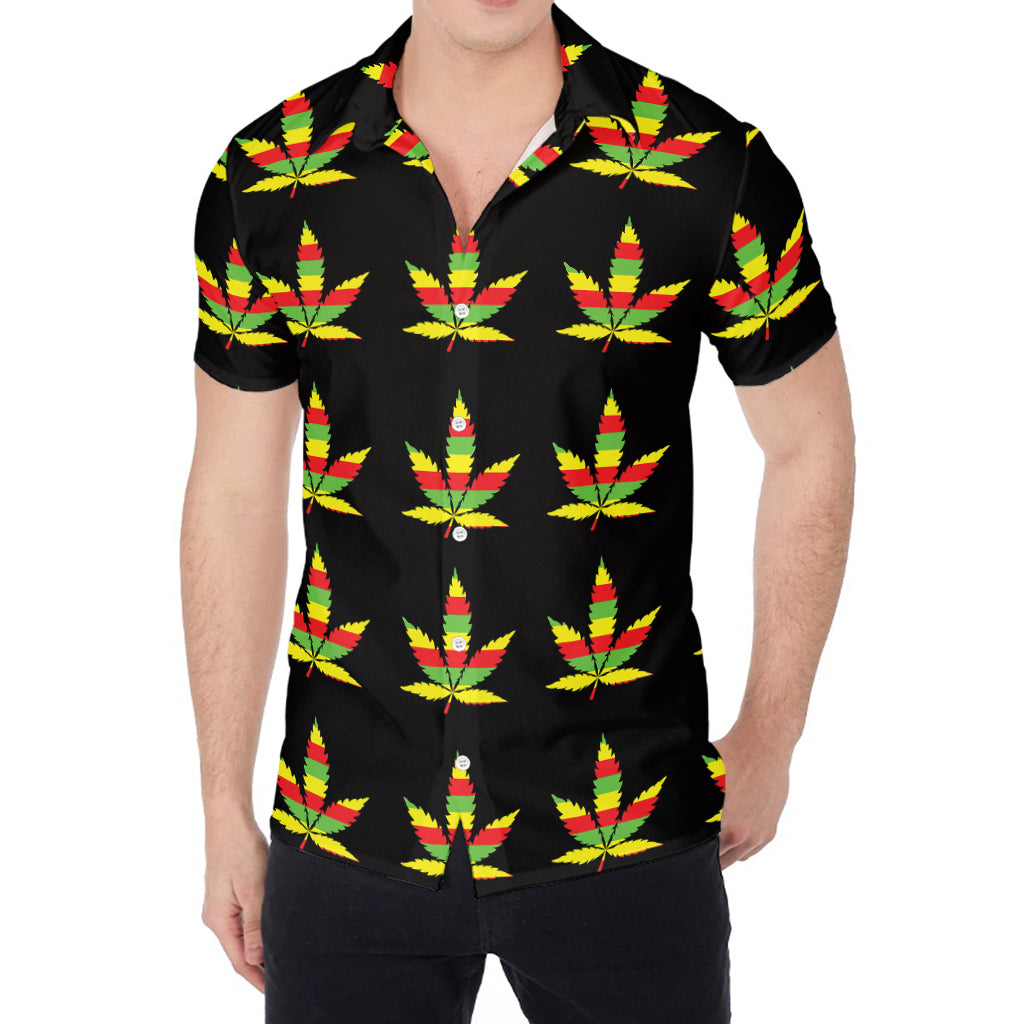 Rasta Flag Pattern Print Men's Shirt