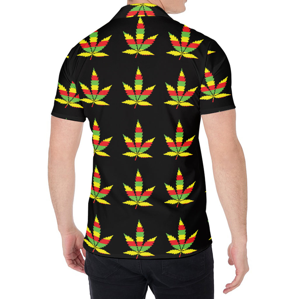 Rasta Flag Pattern Print Men's Shirt