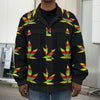 Rasta Flag Pattern Print Men's Shirt Jacket