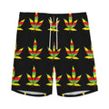 Rasta Flag Pattern Print Men's Athletic Shorts