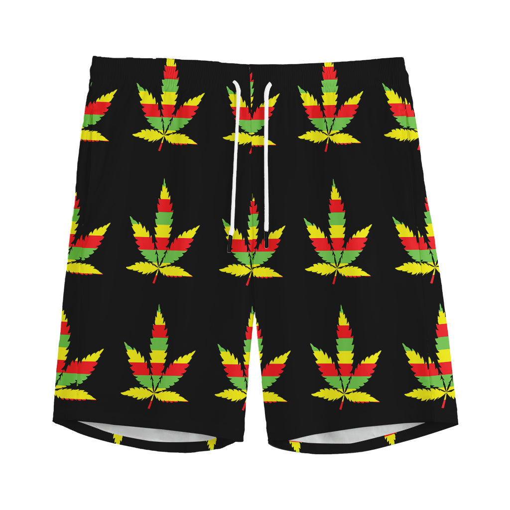 Rasta Flag Pattern Print Men's Sports Shorts