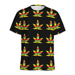 Rasta Flag Pattern Print Men's Sports T-Shirt