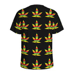 Rasta Flag Pattern Print Men's Sports T-Shirt