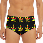 Rasta Flag Pattern Print Men's Triangle Swim Briefs