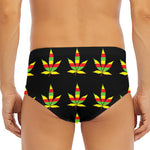 Rasta Flag Pattern Print Men's Triangle Swim Briefs
