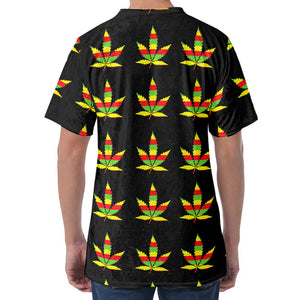 Rasta Flag Pattern Print Men's Velvet T-Shirt