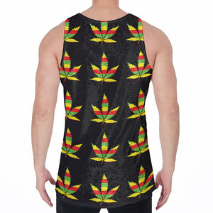 Rasta Flag Pattern Print Men's Velvet Tank Top