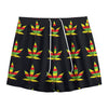 Rasta Flag Pattern Print Mesh Shorts