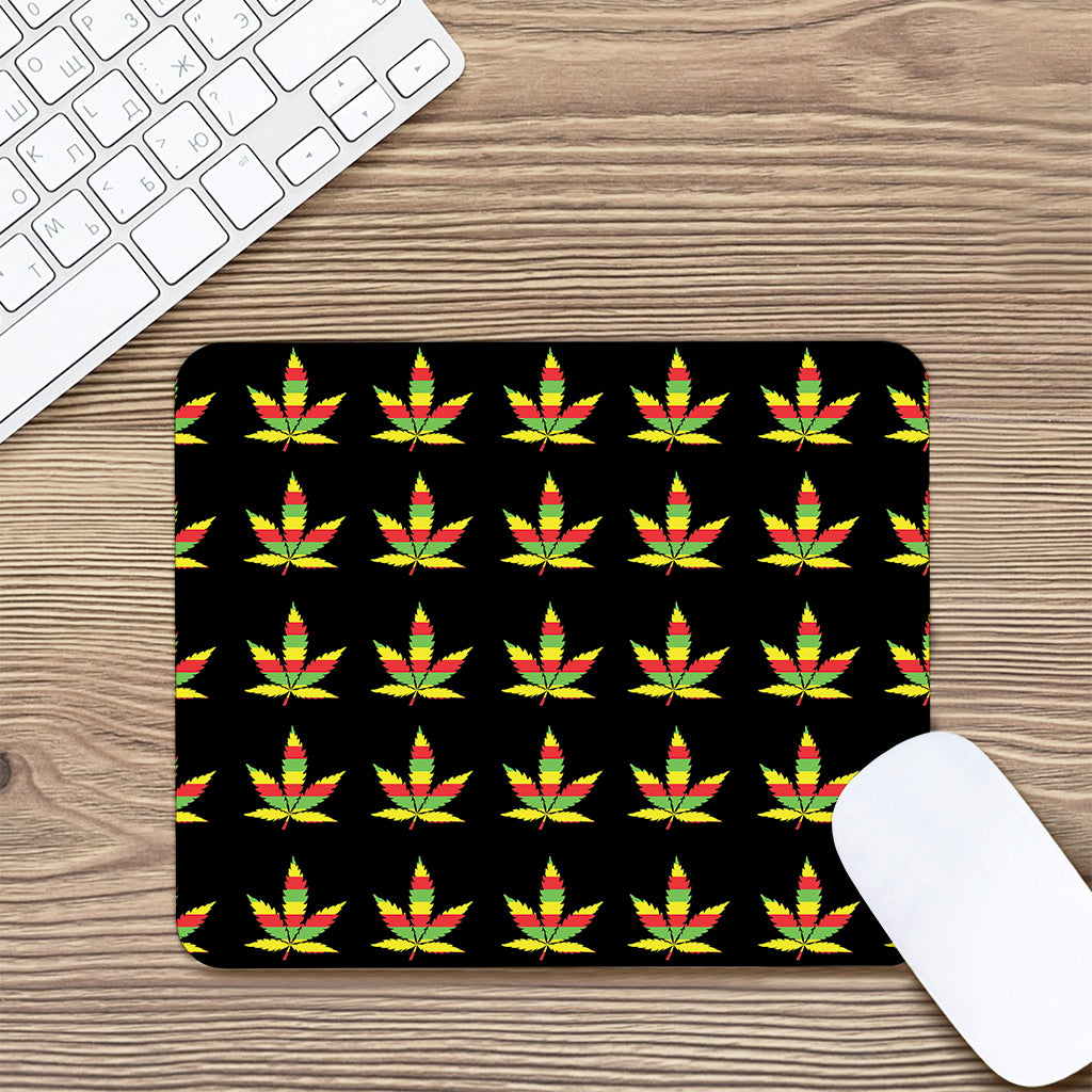 Rasta Flag Pattern Print Mouse Pad