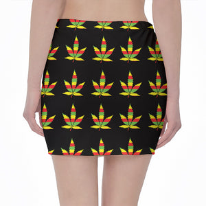 Rasta Flag Pattern Print Pencil Mini Skirt