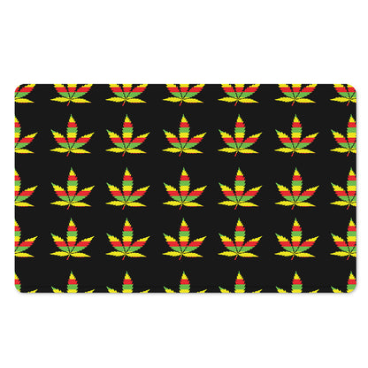 Rasta Flag Pattern Print Polyester Doormat