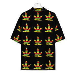 Rasta Flag Pattern Print Rayon Hawaiian Shirt