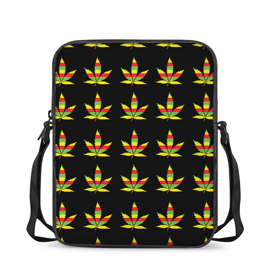 Rasta Flag Pattern Print Rectangular Crossbody Bag