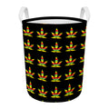 Rasta Flag Pattern Print Round Laundry Basket
