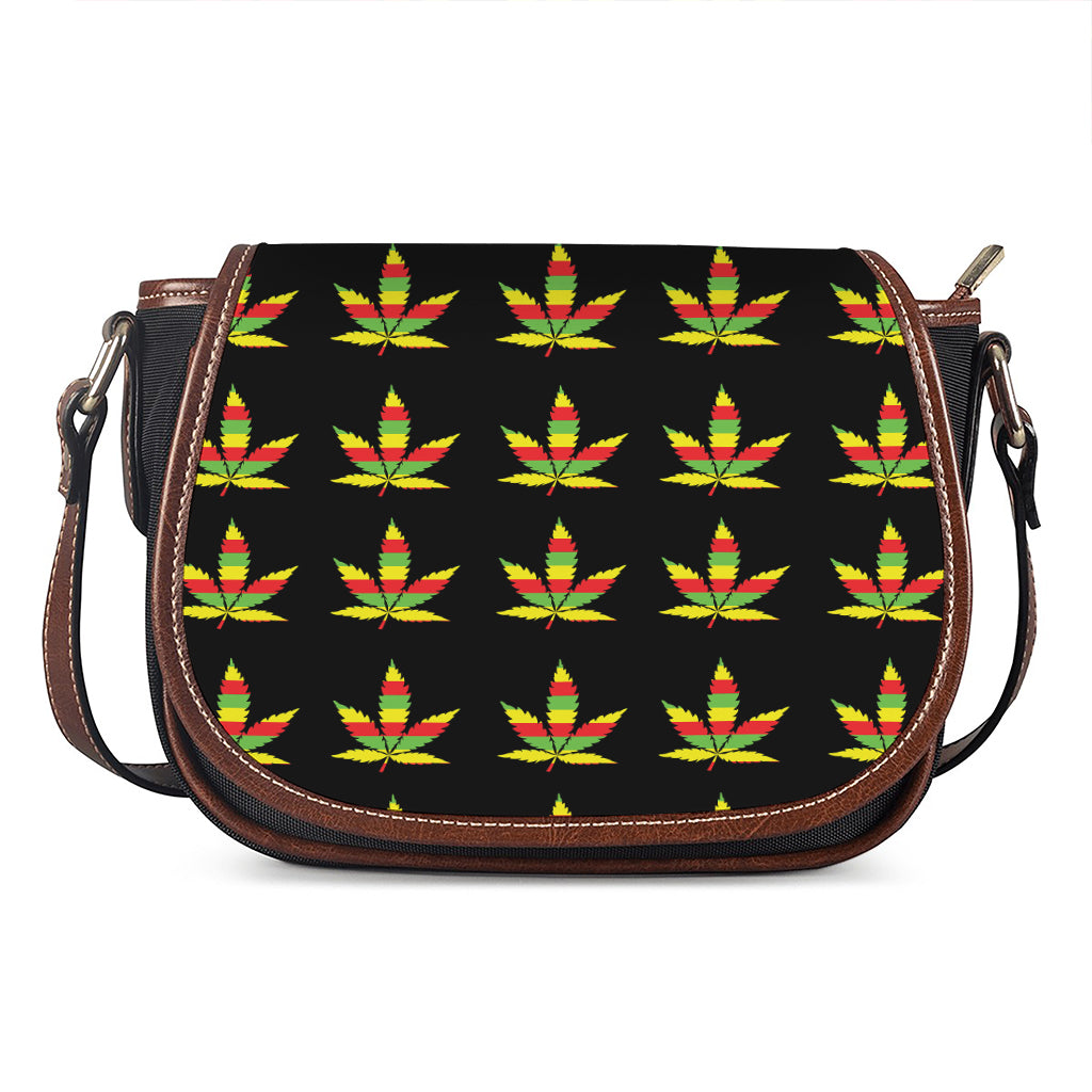 Rasta Flag Pattern Print Saddle Bag